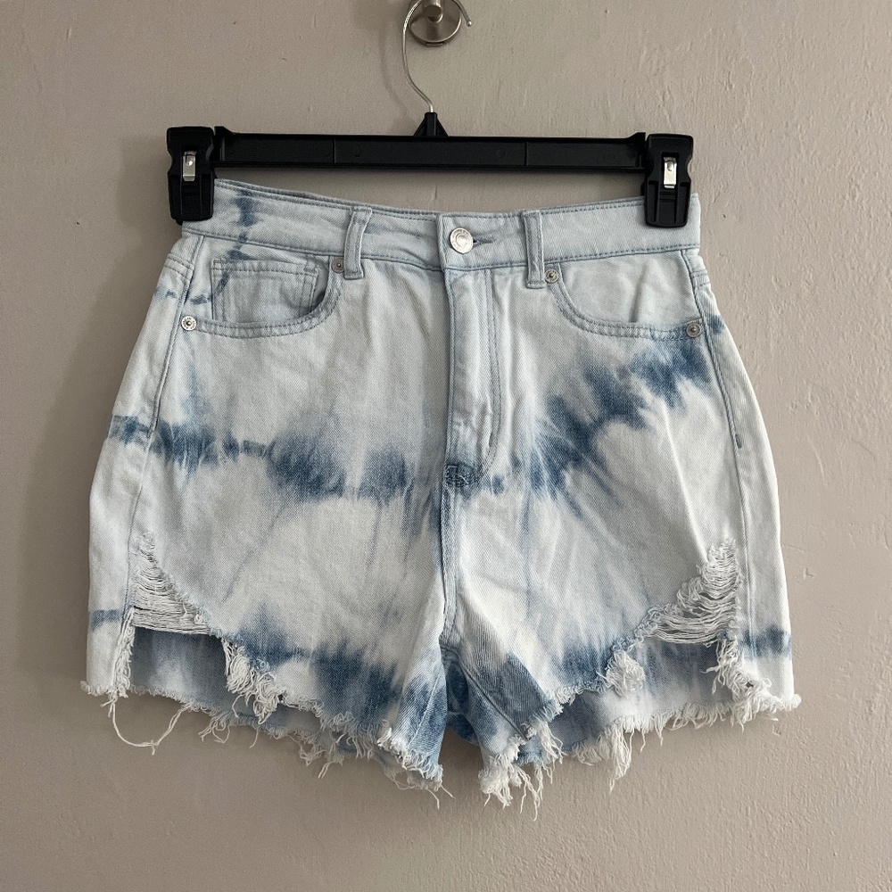 American Eagle tie dye denim shorts size 2